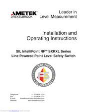 Ametek SIL IntelliPoint RF S*R*L Series Installation And Operating Instructions Manual