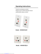 Hank Electronics Co., Ltd. HKW001EEU1 Operating Instructions Manual