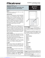 Micatrone Micaflex PFTT Installation & Operation Manual