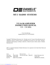 Daniels Electronics Ltd. VT-3A130 Instruction Manual