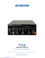 Aetechron 7114 Operating Manual