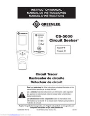 Greenlee CS-5000 Instruction Manual