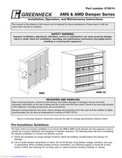Greenheck AMD-42 Installation, Operation And Maintenance Instructions