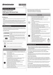 Orientalmotor PKP223 Operating Manual