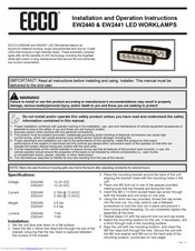 Ecco EW2440 Installation And Operation Instructions