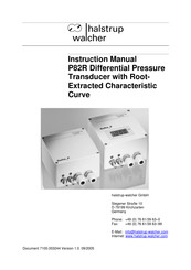 Halstrup-Walcher P82R Instruction Manual