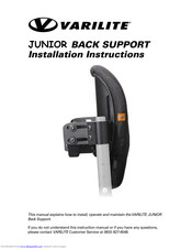 VARILITE JUNIOR Installation Instructions Manual