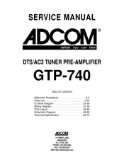 adcom GTP-740 Service Manual