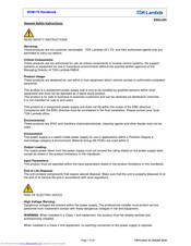 TDK-Lambda NVM175 User Handbook Manual