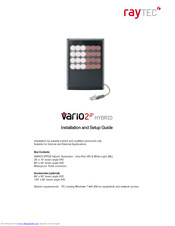 Raytec vario2ip HYBRID Installation And Setup Manual