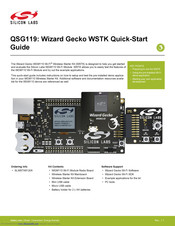 Silicon Laboratories Wizard Gecko WGM110 Wi-Fi Wireless Starter Kit Quick Start Manuals