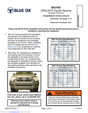 Blue Ox BX3763 Installation Instructions Manual