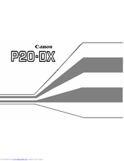 Canon P20-DX User Manual