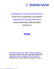 Dynatech VEGA Instructions For Use And Maintenance Manual