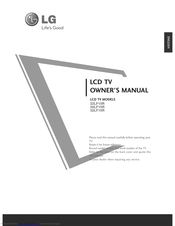 LG 26LF15R Owner's Manual