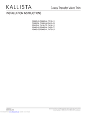 Kallista P24724-LV Installation Instructions Manual