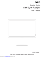 NEC MultiSync PA243W User Manual