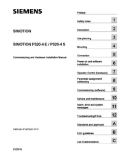 Siemens SIMOTION P320-4 E Commissioning And Hardware Installation Manual