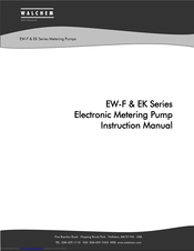 Walchem EK  series Instruction Manual