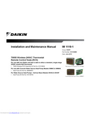 Daikin T9000 Installation And Maintenance Manual