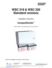 Window Master CompactSmoke WSC 310 Installation Instructions Manual