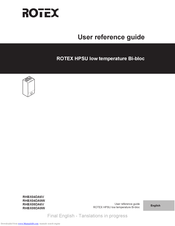 Rotex RHBX08DA9W User Reference Manual