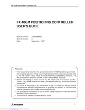 Mitsubishi FX-10GM User Manual