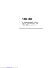 Aaeon PCM-4898 User Manual