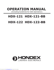 Hondex HDX-121-BB Operation Manual