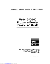 CASI-RUSCO Proximity Perfect 960 Installation Manual