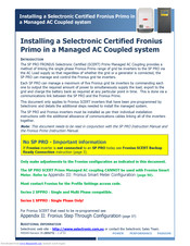 Fronius SP PRO Series 1 Instruction Manual