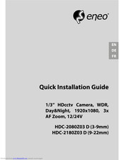 Eneo HDC-2080Z03 Quick Installation Manual