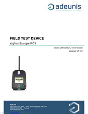 Adeunis RF FIELD TEST DEVICE sigfox Europe RC1 User Manual