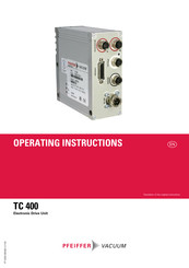 Pfeiffer Vacuum TC 400 Operating Instructions Manual