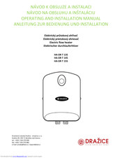 Drazice HA-DR T 145 Operating And Installation Manual