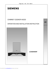 Siemens LC55SK950W Operation And Installation Instructions Manual