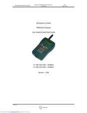 bf1systems F1-100-1451-001 User's Quick Start Manual