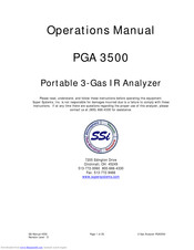Super Systems PGA 3500 Operation Manual