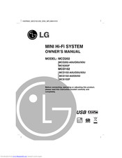 LG MCD102-A0 Owner's Manual