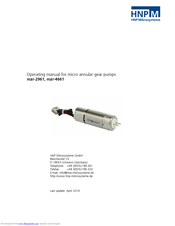HNP Mikrosysteme mzr-4661 Operating Manual