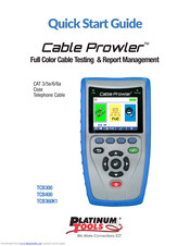 Platinum Tools Cable Prowler TCB300 Quick Start Manual