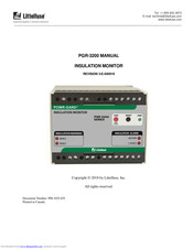 Littelfuse PGR-3200 Manual