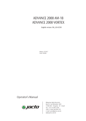 Jacto Advance 2000 Vortex Operator's Manual