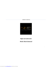 NIME audiodesign Black diamond Owner's Manual