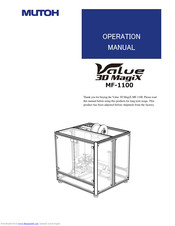 MUTOH Value 3D MagiX MF-1100 Operation Manual