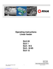RNA SLK 12 Operating Instructions Manual
