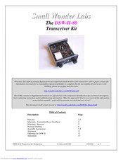 Small Wonder Labs DSW-II-80 Instructions Manual
