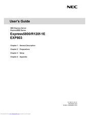 NEC Express5800/R120f-1E User Manual