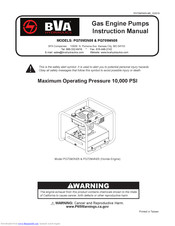 BVA Hydraulics PG70M3N05 Instruction Manual