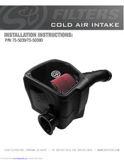 S&B Filters 75-5039D Installation Instructions Manual